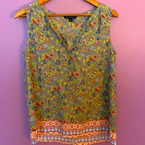 Zac & Rachel floral sleeveless top size small.